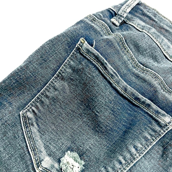 🟪 Urban Planet size 3 medium wash Miami ripped skinny jeans - Picture 2 of 5